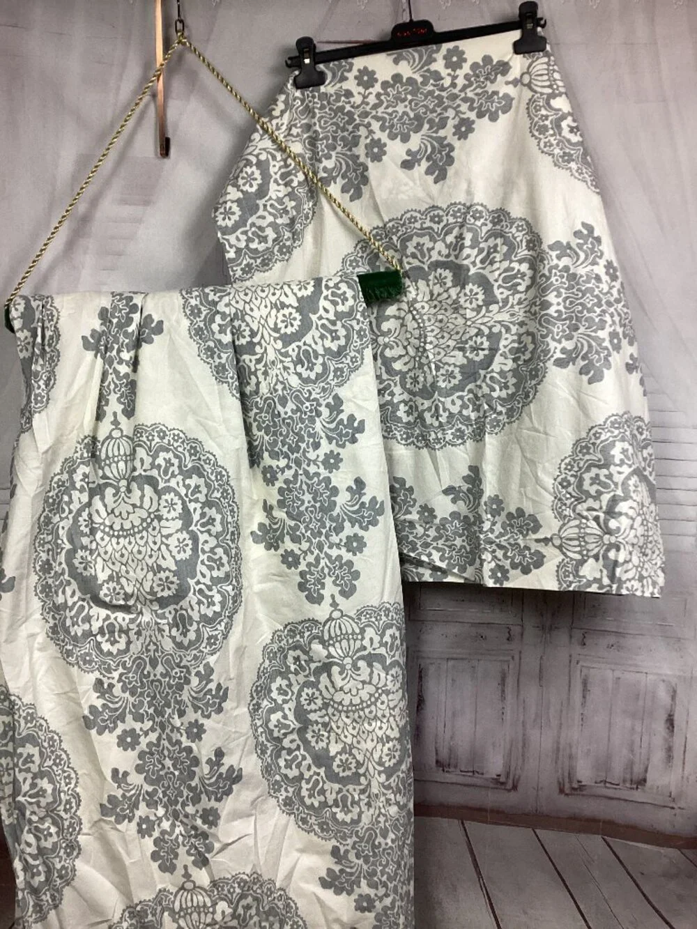 Pottery Barn Duvet and 2 Shams Gray & White King/Cali King